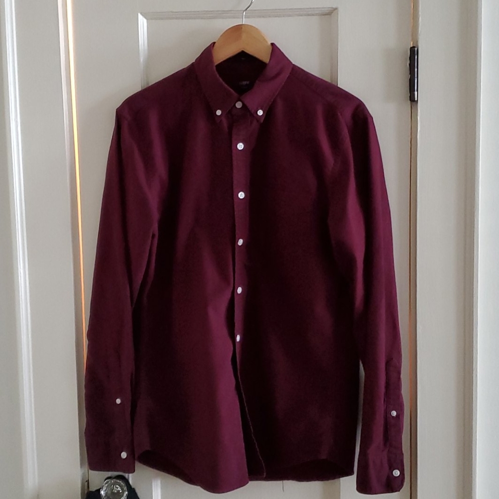 Jcrew maroon oxford